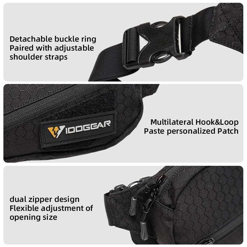 IDOGEAR Mini Sling Chest Bag Casual Lightweight Crossbody Bag Water Resistant Bag for Outdoor Daily Use 35143