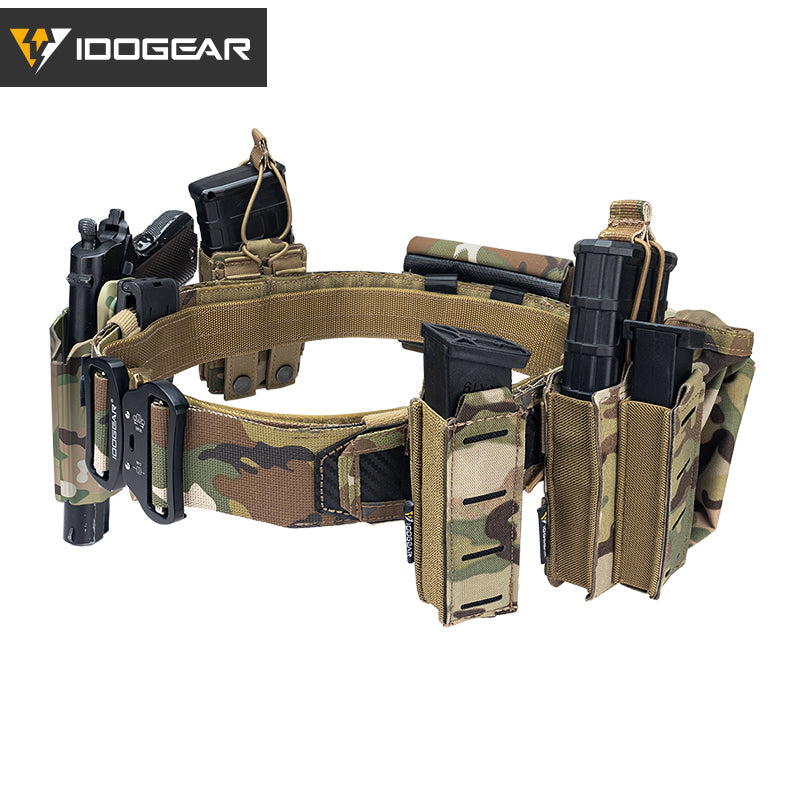 IDOGEAR Tactical Belt 2 Inch MOLLE Belt Quick Release Metal Buckle Gear Combat Belts 3429