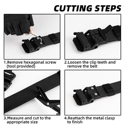 IDOGEAR Mens 1.5" Inch Tactical Belt EDC Nylon Ratchet Belt 3430