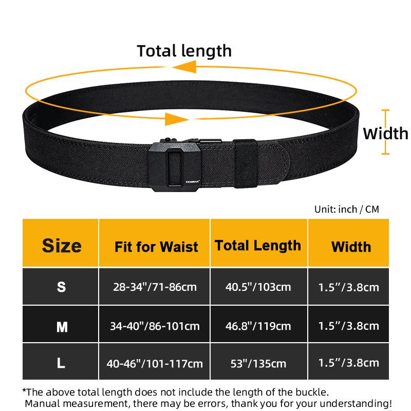 IDOGEAR Mens 1.5" Inch Tactical Belt EDC Nylon Ratchet Belt 3430