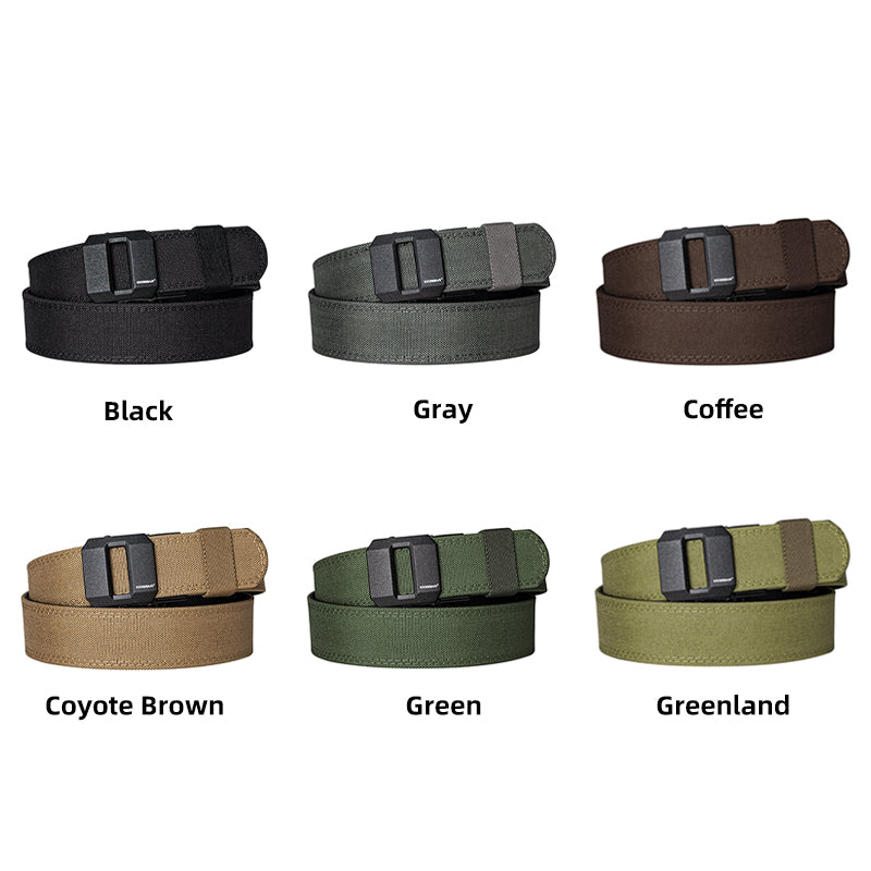 IDOGEAR Men's 1.5" Ratchet Belt Quick Release No-Hole EDC CCW Belts 3430