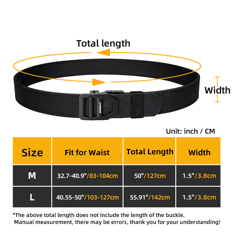 IDOGEAR Men 1.5" Heavy Duty Belt Ratchet EDC Nylon CCW Sport Belt 3434