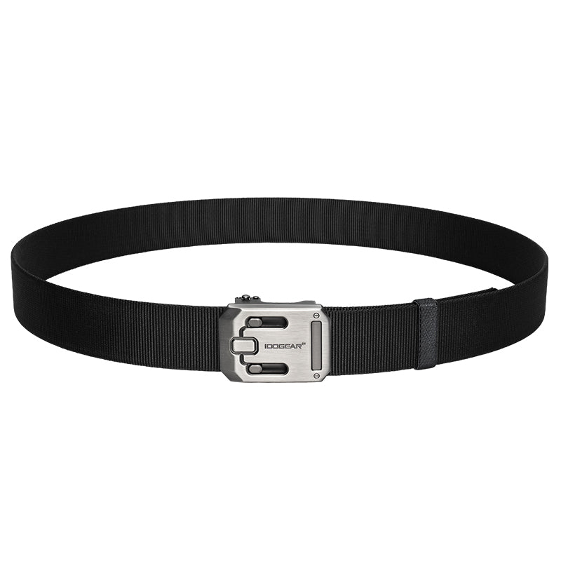 IDOGEAR 1.5" Nylon Ratchet Belts with Magnetic Buckle Quick-Release Casual 3446