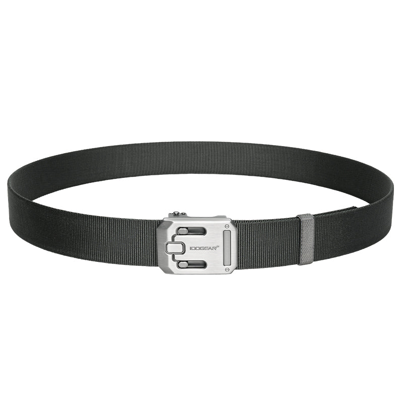 IDOGEAR 1.5" Nylon Ratchet Belts with Magnetic Buckle Quick-Release Casual 3446