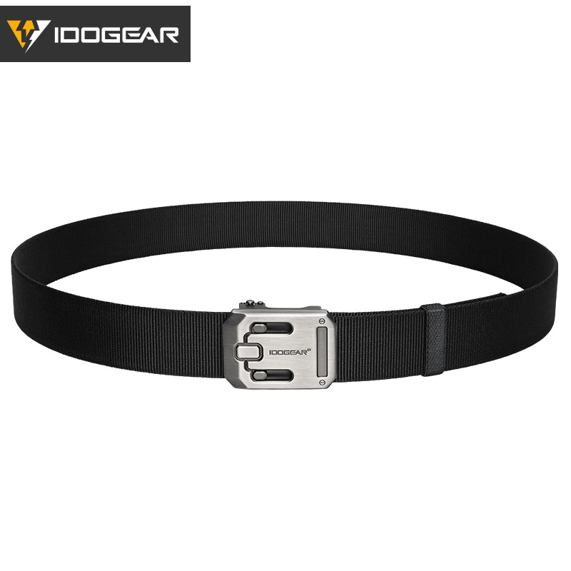IDOGEAR 1.5" Nylon Ratchet Belts with Magnetic Buckle Quick-Release Casual 3446