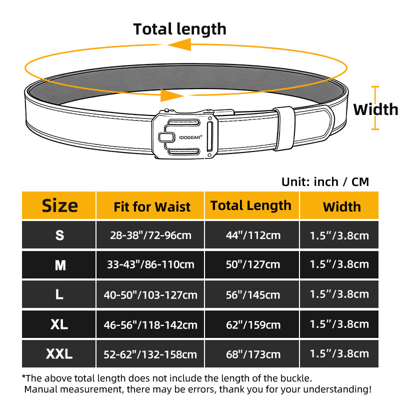 IDOGEAR 1.5" Ratchet Belt Ajustable Reinforce Buckle Belt For Worker Sport Belt 3447