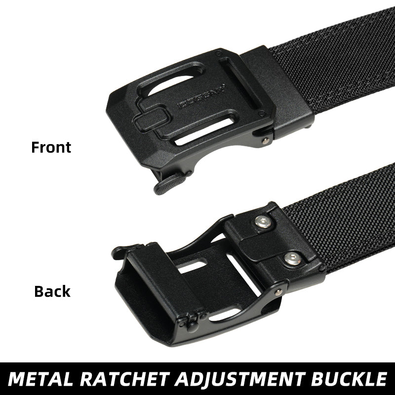 IDOGEAR Ratchet Belt 1.5" EDC & CCW Belt for Men Reinforce 1000D Nylon Belt Adjustable Quick-Release 3447