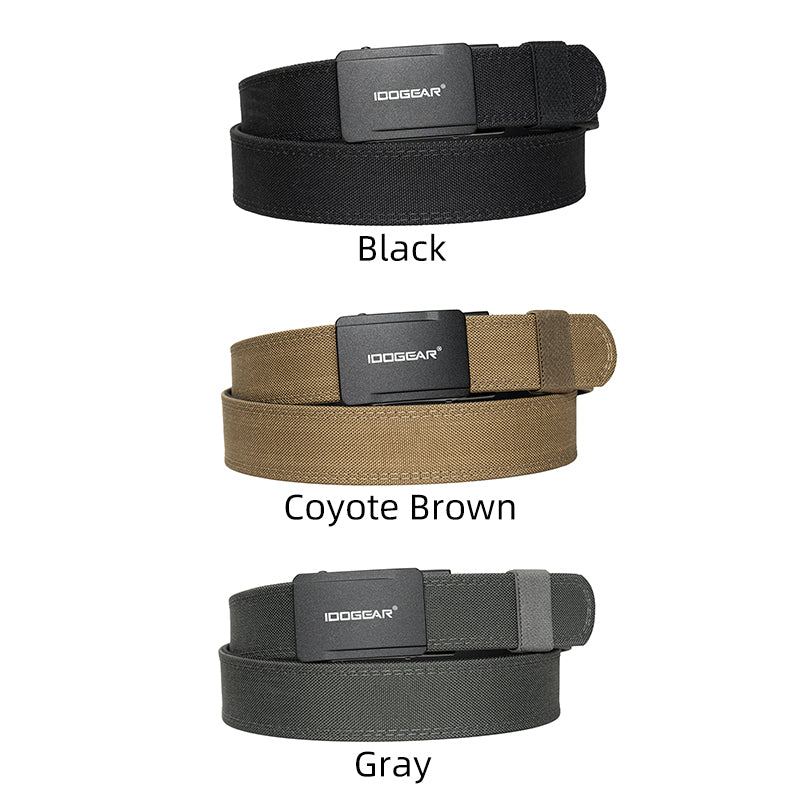 IDOGEAR 1.5" Ratchet Belt Reinforced Buckle Adjustable Waist Heavy Duty Sport Belts 3449