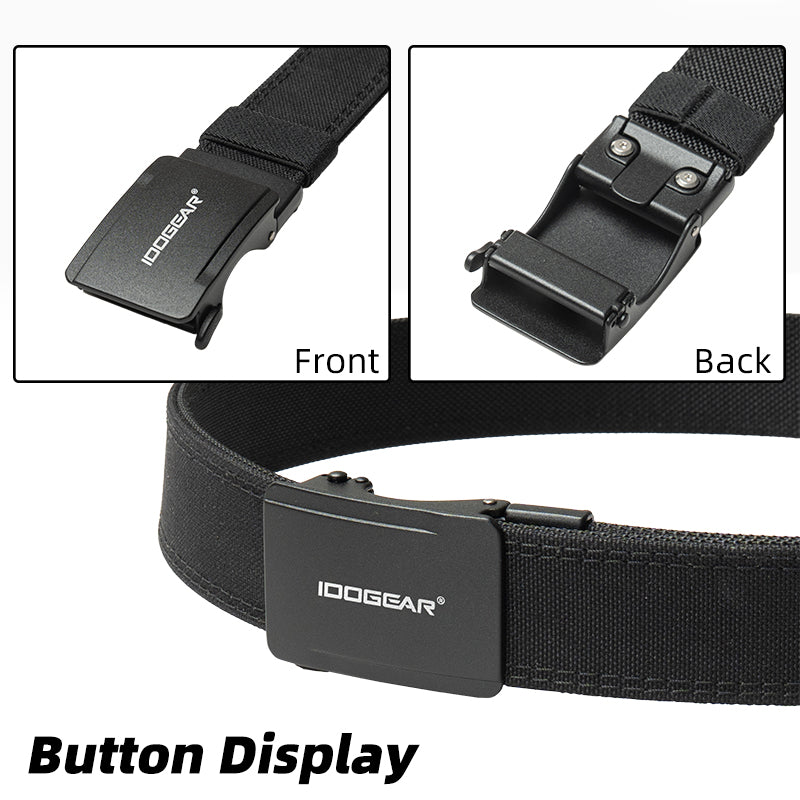 IDOGEAR 1.5" Ratchet Belt Reinforced Buckle Adjustable Waist Heavy Duty Sport Belts 3449