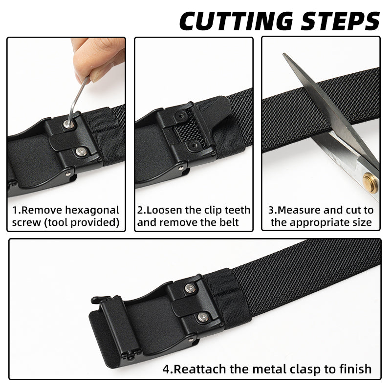 IDOGEAR 1.5" Ratchet Belt Reinforced Buckle Adjustable Waist Heavy Duty Sport Belts 3449
