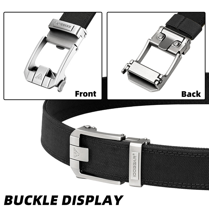 IDOGEAR 1.5" Ratchet Belt Quick Release No-Hole All-match Nylon Belts 3543