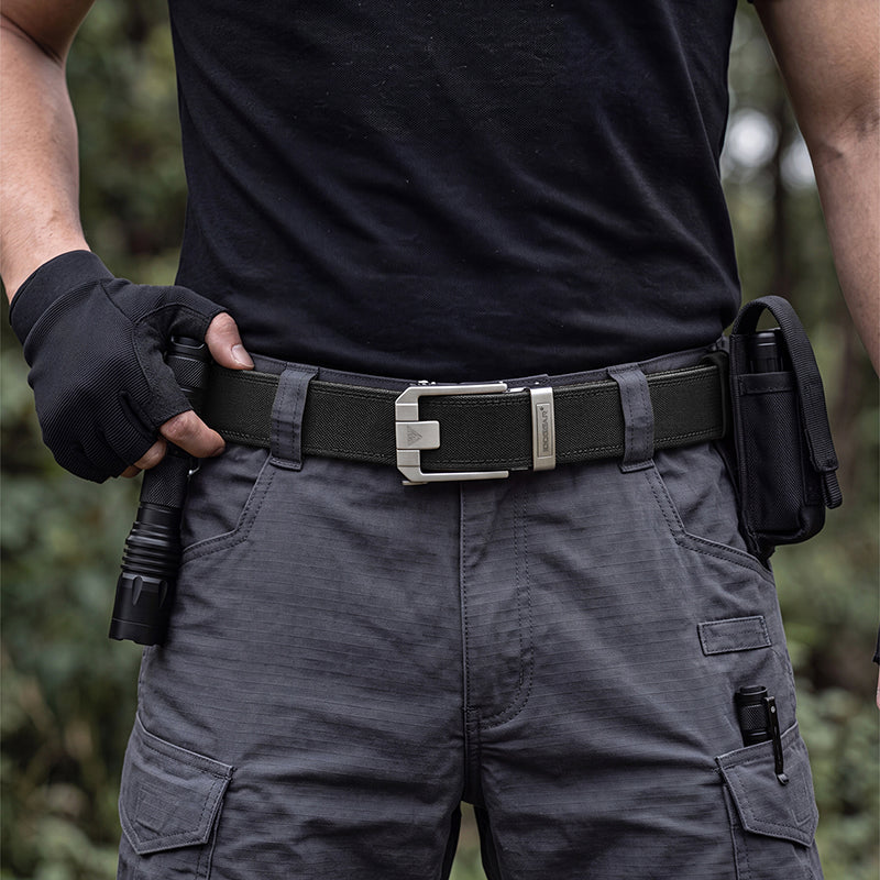 IDOGEAR 1.5" Ratchet Belt Quick Release No-Hole All-match Nylon Belts 3543