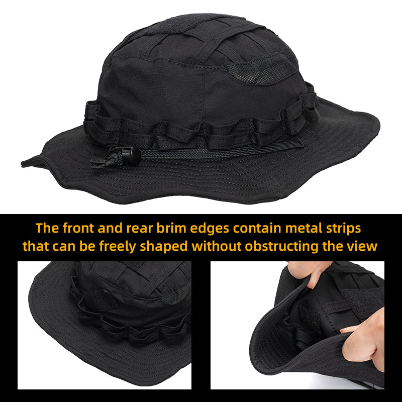 IDOGEAR UFS Boonie Hat Wide Brim Sun Protection Hat Waterproof Grid Fabric with Pocket 3623