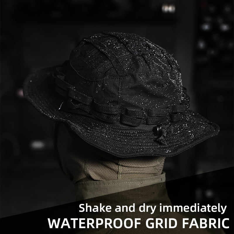 IDOGEAR UFS Boonie Hat Wide Brim Sun Protection Hat Waterproof Grid Fabric with Pocket 3623