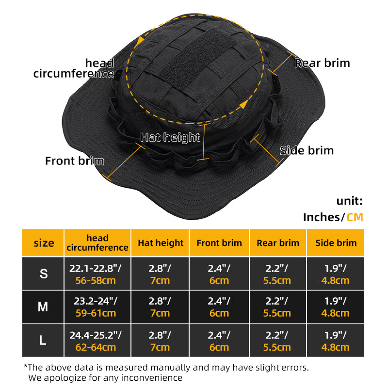 IDOGEAR UFS Boonie Hat Wide Brim Sun Protection Hat Waterproof Grid Fabric with Pocket 3623