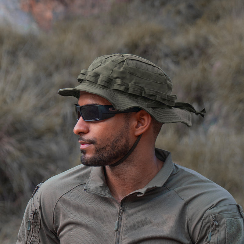 IDOGEAR UFS Boonie Hat Wide Brim Sun Protection Hat Waterproof Grid Fabric with Pocket 3623