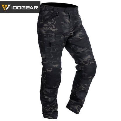 IDOGEAR Combat UFS Flex Pants Tactical Pants w/ Knee Pads Camo Trousers For Military, Airsoft, Shooting Sports  3209