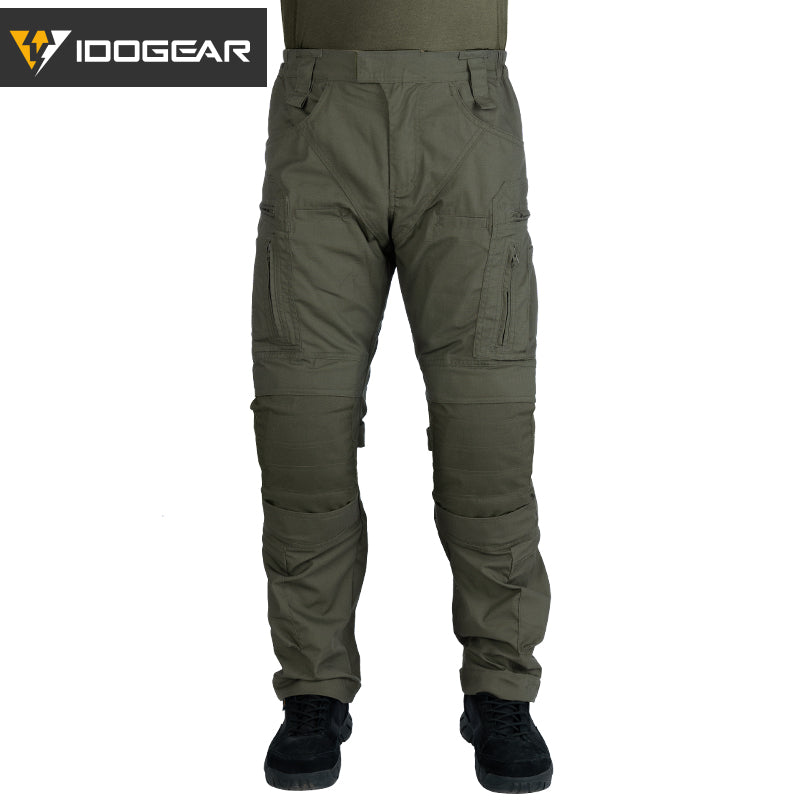 IDOGEAR Combat UFS Flex Pants Tactical Pants w/ Knee Pads Camo Trousers For Military, Airsoft, Shooting Sports  3209