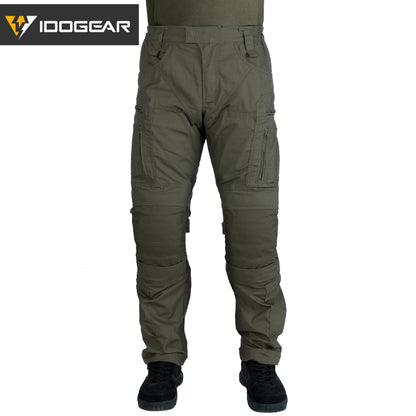 IDOGEAR Combat UFS Flex Pants Tactical Pants w/ Knee Pads Camo Trousers For Military, Airsoft, Shooting Sports  3209