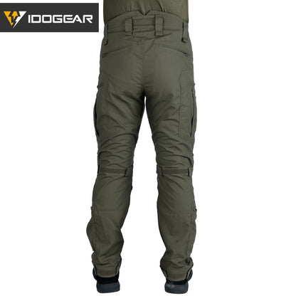 IDOGEAR Combat UFS Flex Pants Tactical Pants w/ Knee Pads Camo Trousers For Military, Airsoft, Shooting Sports  3209