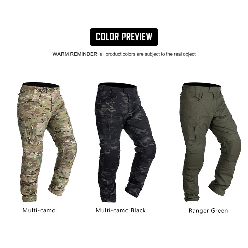 IDOGEAR Combat UFS Flex Pants Tactical Pants w/ Knee Pads Camo Trousers For Military, Airsoft, Shooting Sports  3209