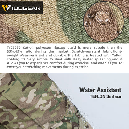 IDOGEAR Tactical Pants Multi-Pocket Combat Pants Large Capacity Camouflage Trousers Men Pants for Hunting Hiking 3210