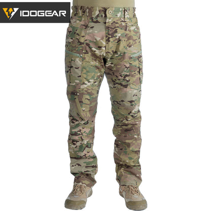 IDOGEAR Tactical Pants Multi-Pocket Combat Pants Large Capacity Camouflage Trousers Men Pants for Hunting Hiking 3210