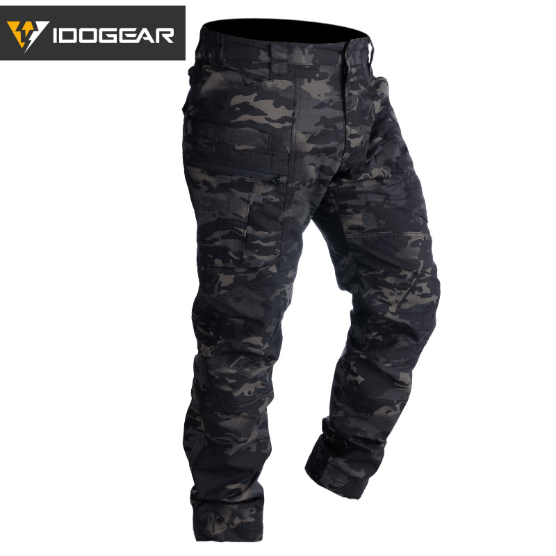 IDOGEAR Tactical Pants Multi-Pocket Combat Pants Large Capacity Camouflage Trousers Men Pants for Hunting Hiking 3210