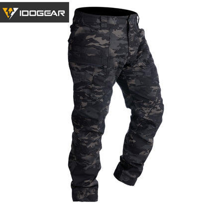 IDOGEAR Tactical Pants Multi-Pocket Combat Pants Large Capacity Camouflage Trousers Men Pants for Hunting Hiking 3210