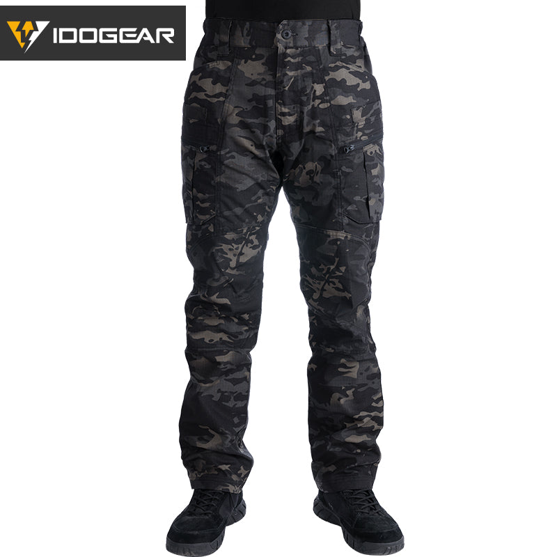 IDOGEAR Tactical Pants Multi-Pocket Combat Pants Large Capacity Camouflage Trousers Men Pants for Hunting Hiking 3210