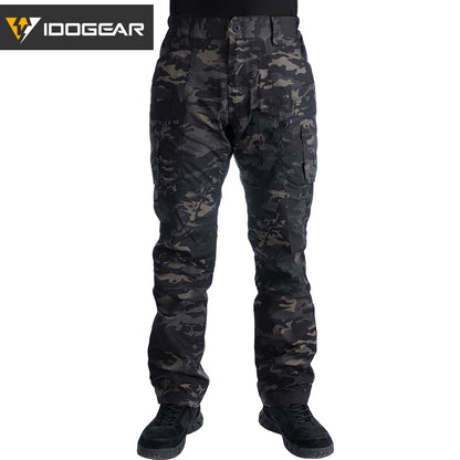 IDOGEAR Tactical Pants Multi-Pocket Combat Pants Large Capacity Camouflage Trousers Men Pants for Hunting Hiking 3210