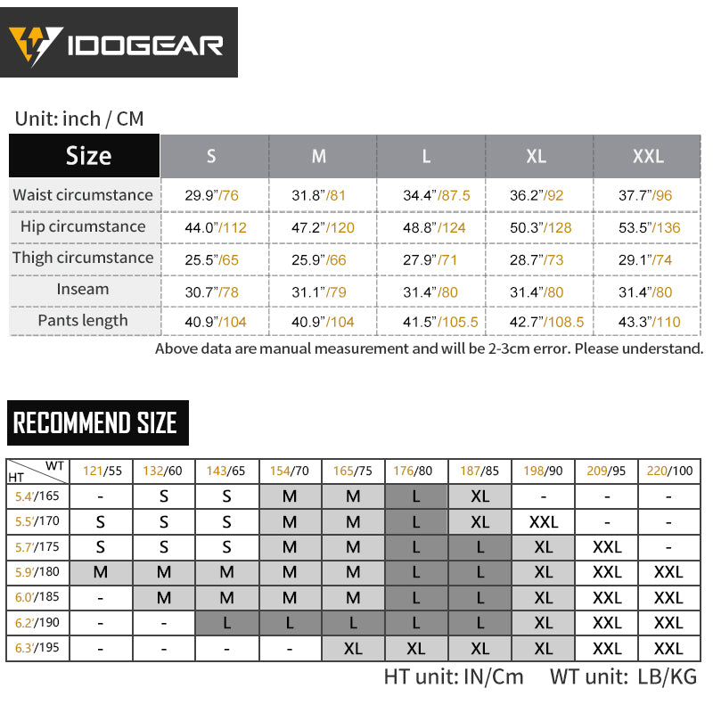 IDOGEAR Tactical Pants Multi-Pocket Combat Pants Large Capacity Camouflage Trousers Men Pants for Hunting Hiking 3210