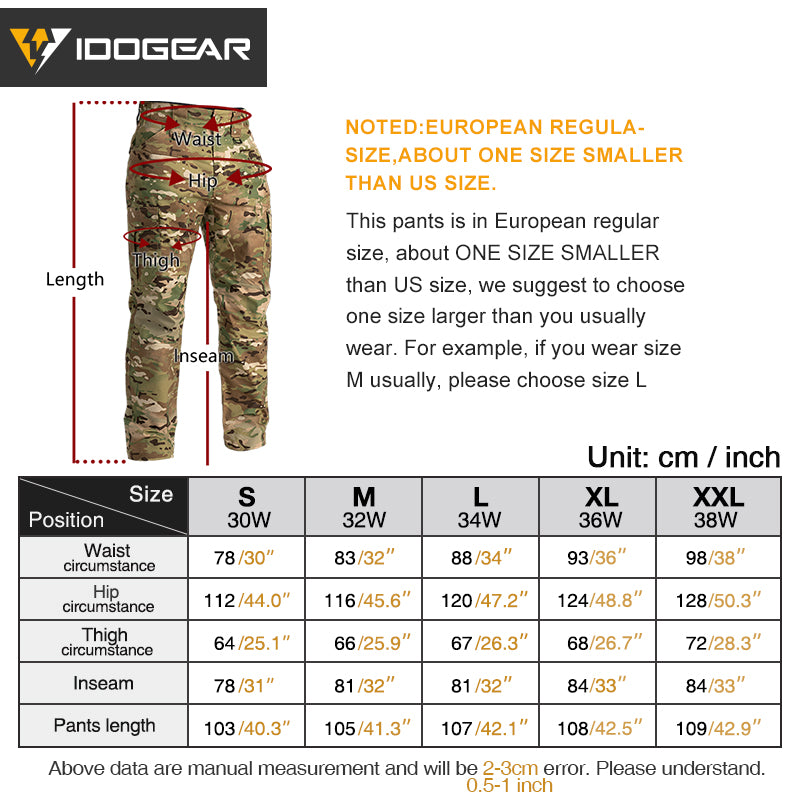 IDOGEAR BSR Flex Tactical Pants Men's Cargo Trousers For Airsoft, Military Combat Pants 3213