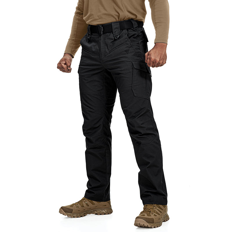 IDOGEAR Men's Cargo Pants Stretch Lightweight Work Pants Water Resistant Ripstop for Business Casual Style 3216