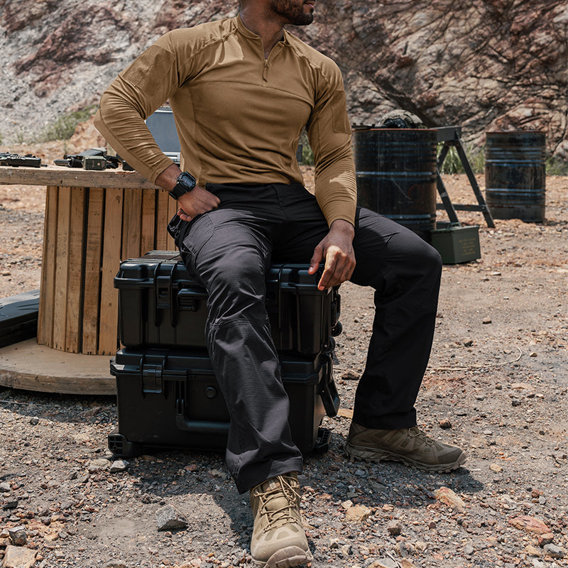 IDOGEAR Men's Cargo Pants Stretch Lightweight Work Pants Water Resistant Ripstop for Business Casual Style 3216
