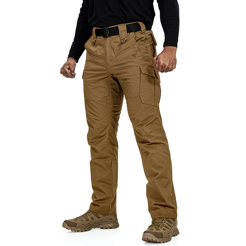 IDOGEAR Men's Cargo Pants Stretch Lightweight Work Pants Water Resistant Ripstop for Business Casual Style 3216