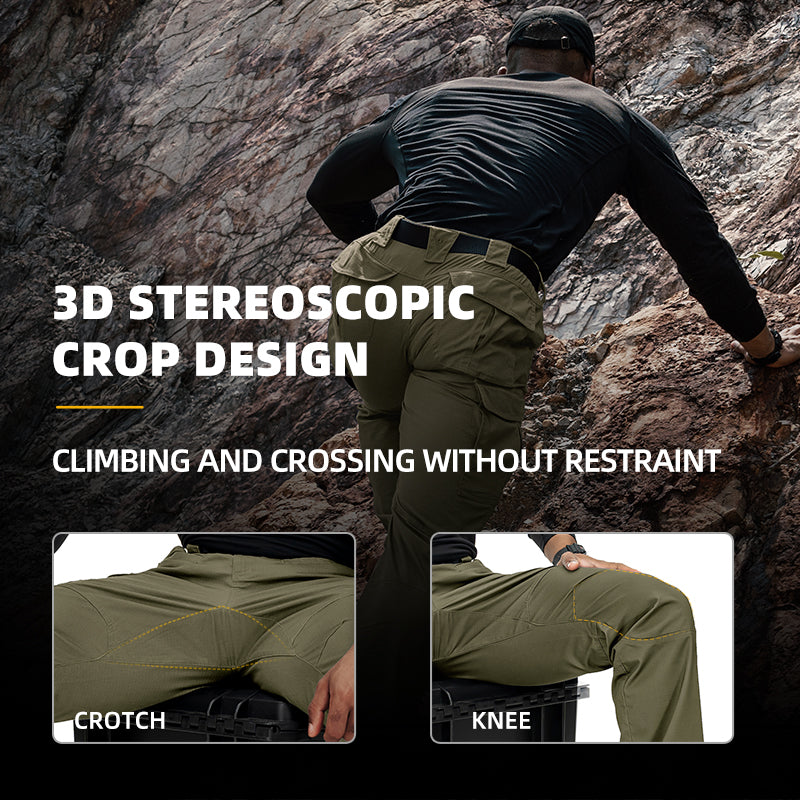 IDOGEAR Men's Cargo Pants Stretch Lightweight Work Pants Water Resistant Ripstop for Business Casual Style 3216