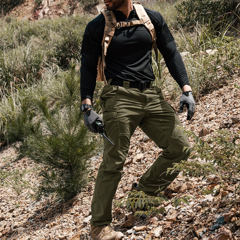 IDOGEAR Men's Cargo Pants Stretch Lightweight Work Pants Water Resistant Ripstop for Business Casual Style 3216