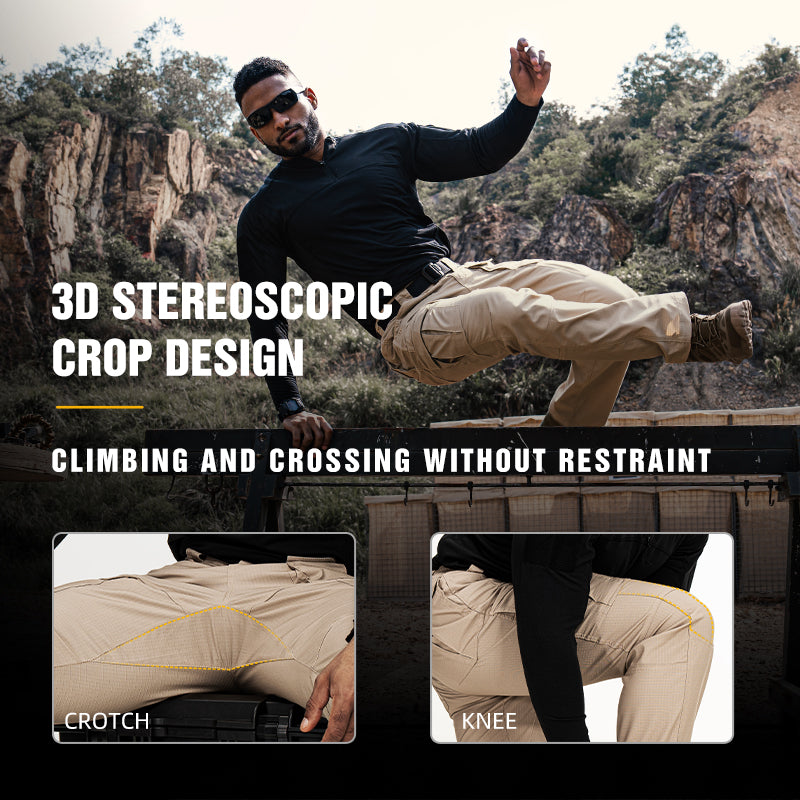 IDOGEAR Men's JF Flex Cargo Pants Tear Resistant Water‑Repellent Stretch Pants Outdoor Training 3217