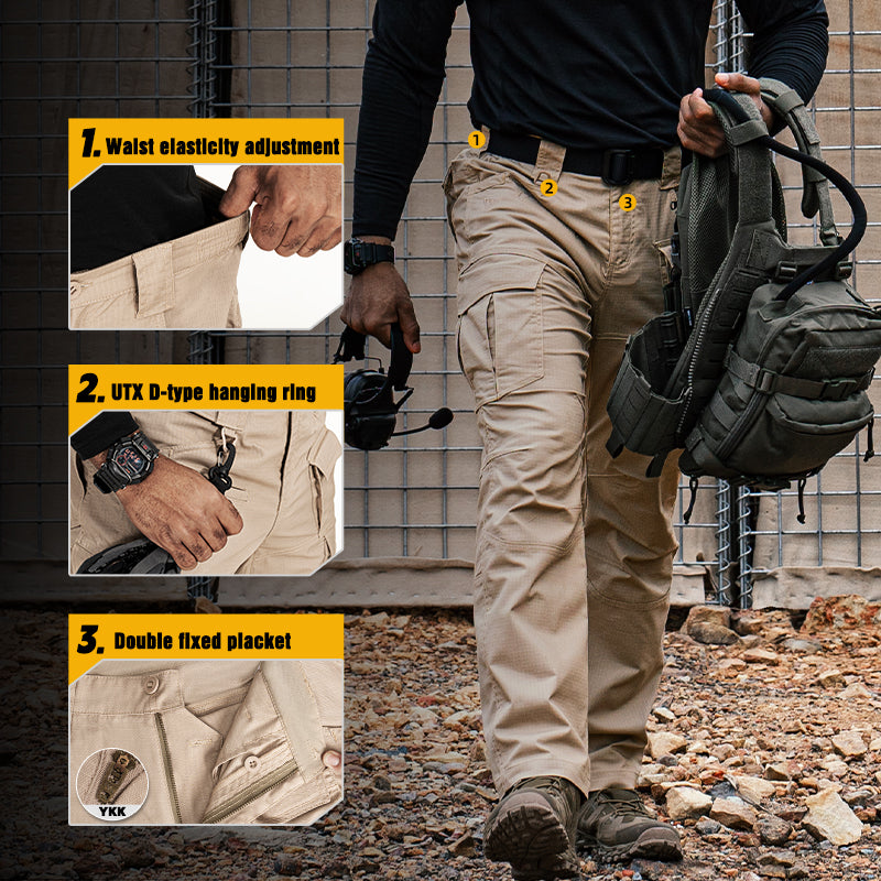IDOGEAR Men's JF Flex Cargo Pants Tear Resistant Water‑Repellent Stretch Pants Outdoor Training 3217