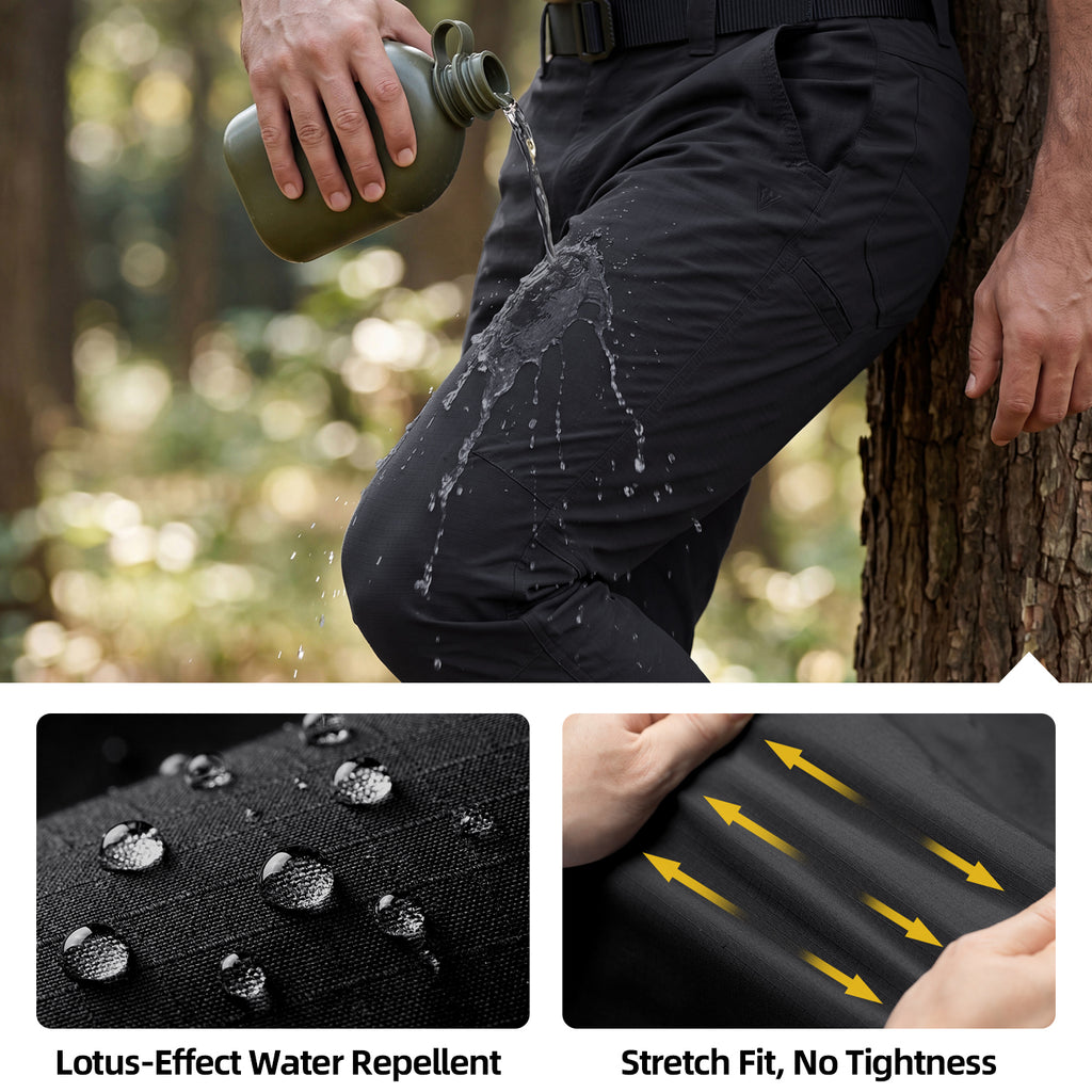 IDOGEAR Cargo IP3 Pants Water Resistant Stretch Ripstop Elastic Wais for Duty Daily 3219