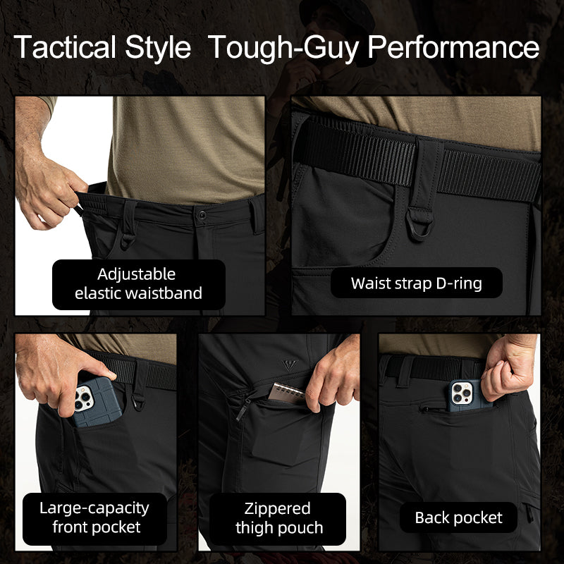 IDOGEAR IP4 Elastic Cargo Pants Water Repellent Ripstop Lightweight Work Pants 3220