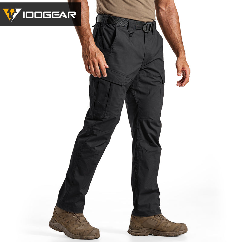 IDOGEAR Men's Cargo Pants Ripstop Multi-Pocket Water Resistant Stretch Outdoor Work 3222