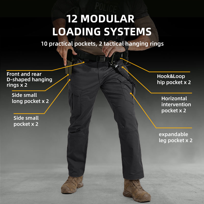 IDOGEAR Men's Cargo Pants Ripstop Multi-Pocket Water Resistant Stretch Outdoor Work 3222