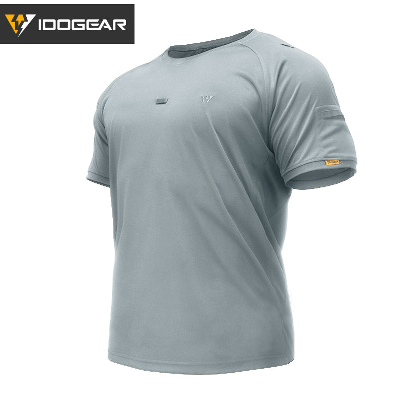 IDOGEAR Men's T-shirts Round Neck Shirt Suit for Outdoor Sports Shirt Quick Dry Casual Summer Clothing 3114