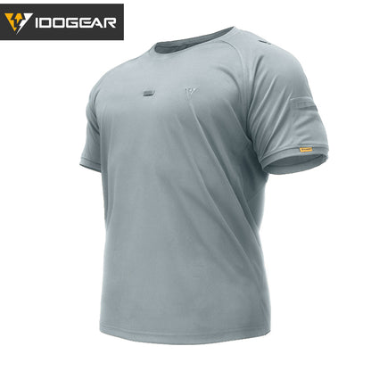 IDOGEAR Men's T-shirts Round Neck Shirt Suit for Outdoor Sports Shirt Quick Dry Casual Summer Clothing 3114