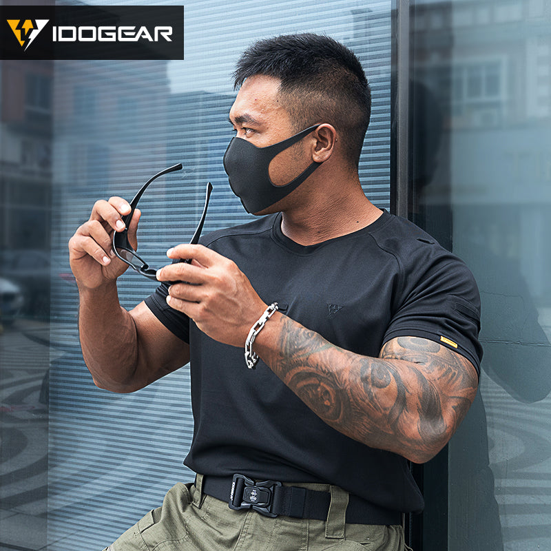 IDOGEAR Men's T-shirts Round Neck Shirt Suit for Outdoor Sports Shirt Quick Dry Casual Summer Clothing 3114