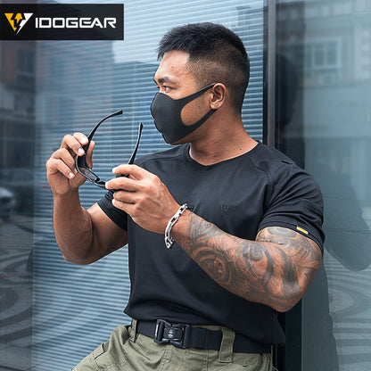 IDOGEAR Men's T-shirts Round Neck Shirt Suit for Outdoor Sports Shirt Quick Dry Casual Summer Clothing 3114