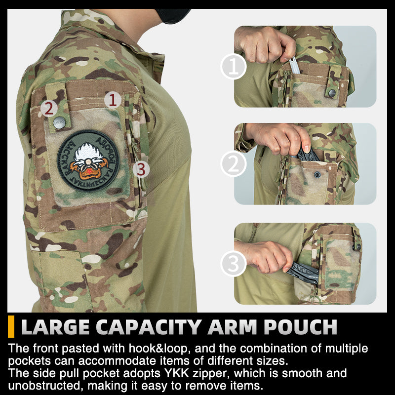 IDOGEAR BSR Tactical Shirt BDU Combat Clothes With Elbow Pads Slight elasticity Shirt Breathable 3115