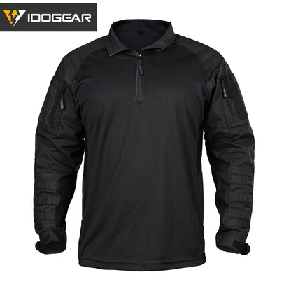 IDOGEAR UFS Tactical Shirt BDU Combat Clothes With Elbow Pads with Arm Big Pockets Slight Elasticity Shirt Breathable Top 3116